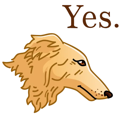 Стикер 3 Borzoi