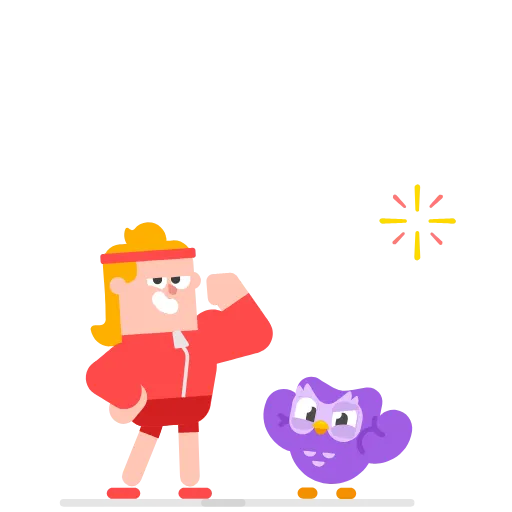 Стикер 57 Duolingo
