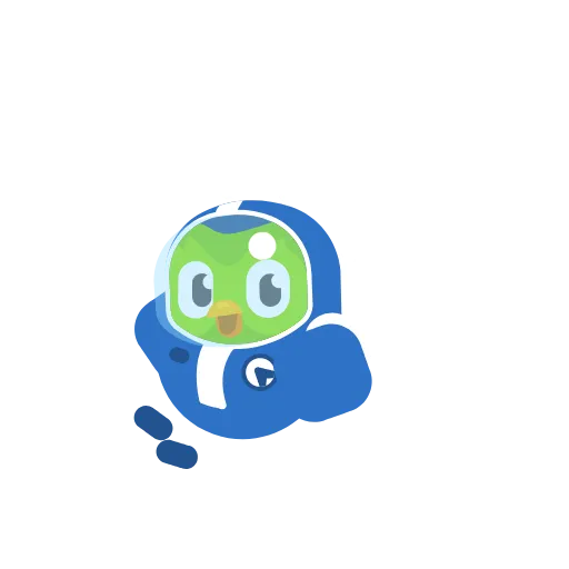 Стикер 40 Duolingo