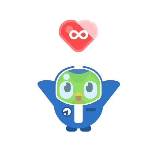 Стикер 7 Duolingo