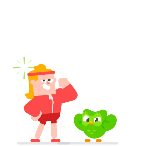Стикер 25 Duolingo