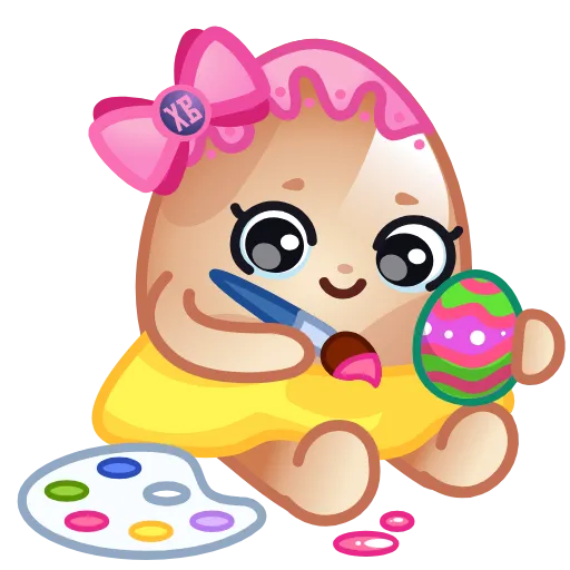 👩‍🎨 Стикер «Пасхальные яйца» для Telegram