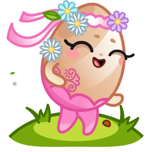 🏃‍♀️ Стикер «Пасхальные яйца» для Telegram