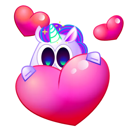 🥰 Стикер «Единорожек» для Telegram