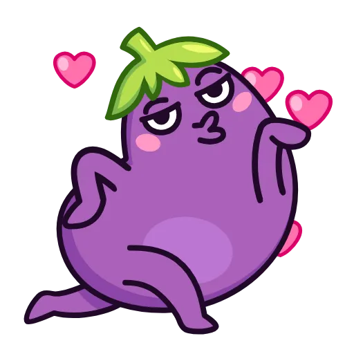 😘 Стикер «Баклажан» для Telegram