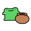 Стикер 12 🐸 Видеоанимированный набор эмоджи с лягушонком Фрогги