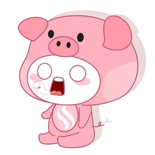 Стикер 29 Анимированный набор эмоджи с Котосвинкой