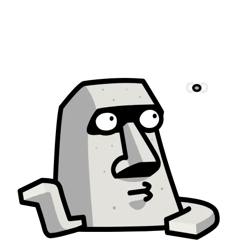 😳 Стикер «Истукан Moai» для Telegram