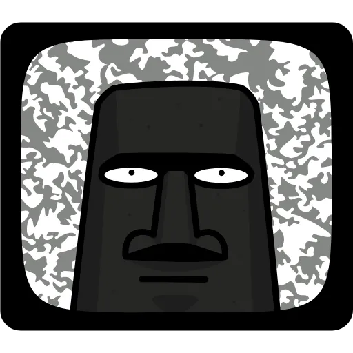 🫥 Стикер «Истукан Moai» для Telegram