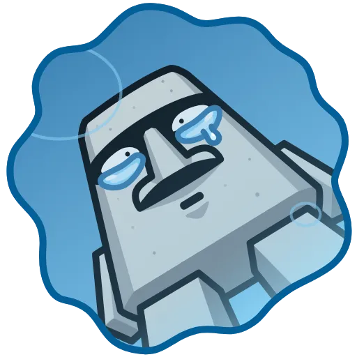 😢 Стикер «Истукан Moai» для Telegram