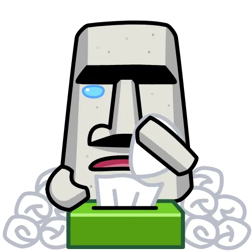 Стикерпак Истукан Moai для Telegram
