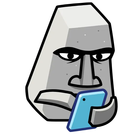 🤨 Стикер «Истукан Moai» для Telegram