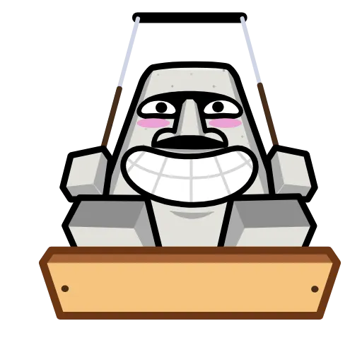 😁 Стикер «Истукан Moai» для Telegram