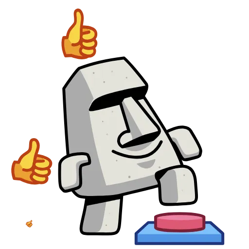 👍 Стикер «Истукан Moai» для Telegram