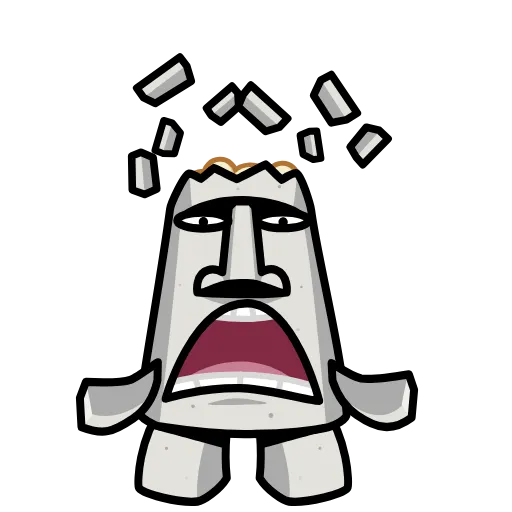 🤯 Стикер «Истукан Moai» для Telegram