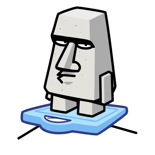 ⚖️ Стикер «Истукан Moai» для Telegram