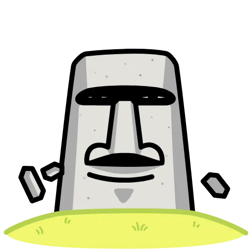 😉 Стикер «Истукан Moai» для Telegram