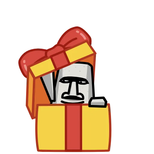 🎁 Стикер «Истукан Moai» для Telegram