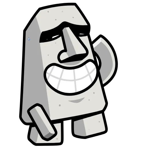 😅 Стикер «Истукан Moai» для Telegram