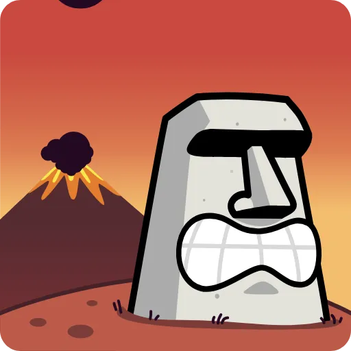 Стикер 10 Анимированный набор эмоджи с мемной статуей Истуканом Moai