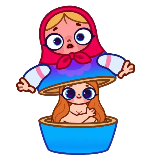 😳 Эмодзи «Матрёшка» для Telegram