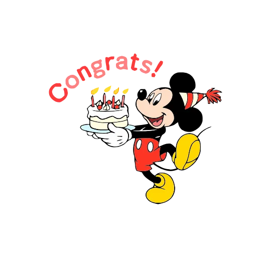 Стикер 10 Mickey Mouse
