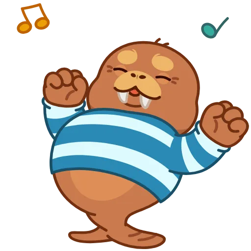 🕺 Стикер «Моржик» для Telegram