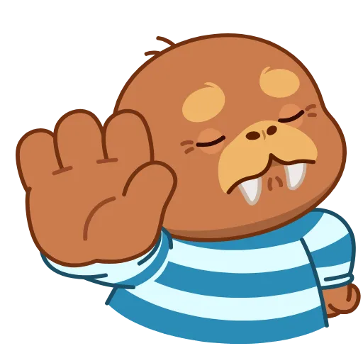 🙅‍♂️ Стикер «Моржик» для Telegram