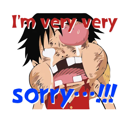 Стикер 4 Анимированный набор эмоджи по аниме «One Piece Ван Пис»