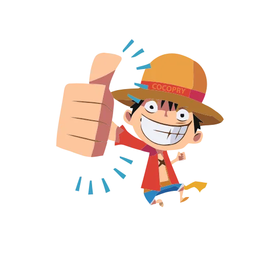Стикер 14 Анимированный набор эмоджи по аниме «One Piece Ван Пис»