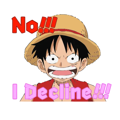 Стикер 3 Анимированный набор эмоджи по аниме «One Piece Ван Пис»