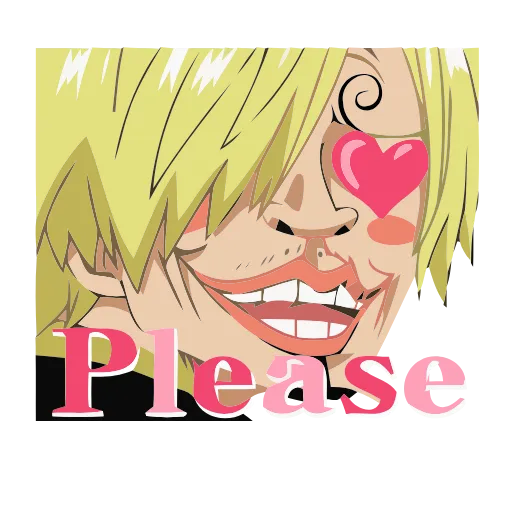 Стикер 10 Анимированный набор эмоджи по аниме «One Piece Ван Пис»