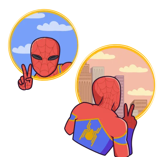 Стикер 6 SpiderMan