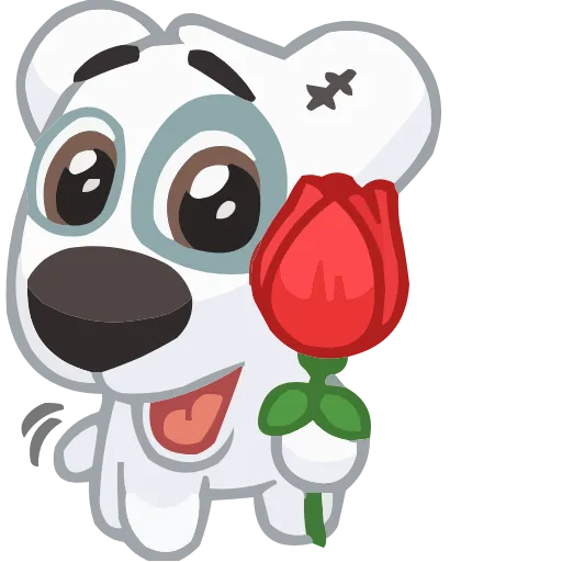 Стикер 24 animals #animeted #cute #our #static #vector #vk
