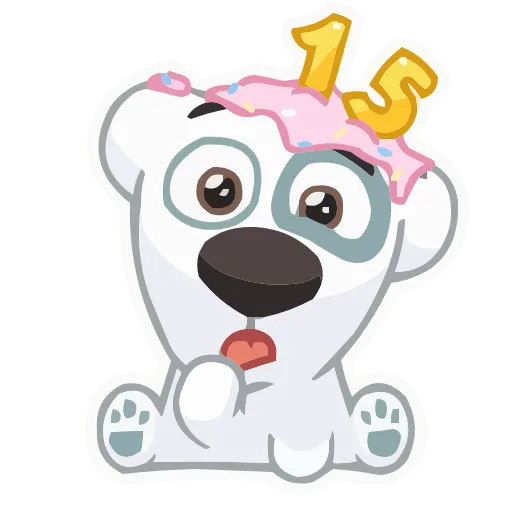 Стикер 37 animals #animeted #cute #our #static #vector #vk