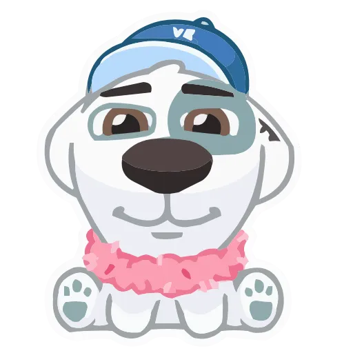 Стикер 34 animals #animeted #cute #our #static #vector #vk