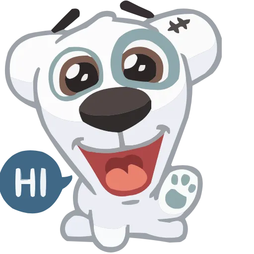 Стикер 3 animals #animeted #cute #our #static #vector #vk