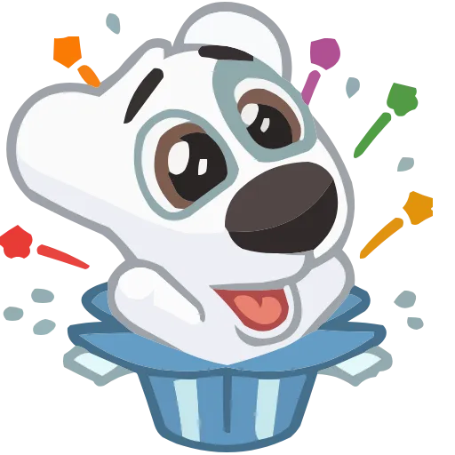 Стикер 55 animals #animeted #cute #our #static #vector #vk