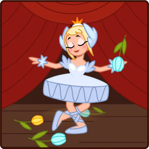 😌 Стикер «Лебединое озеро» для Telegram