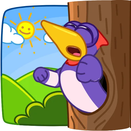 Стикер 18 Woodpecker