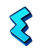 🐰 Эмодзи «Синие английский буквы» для Telegram