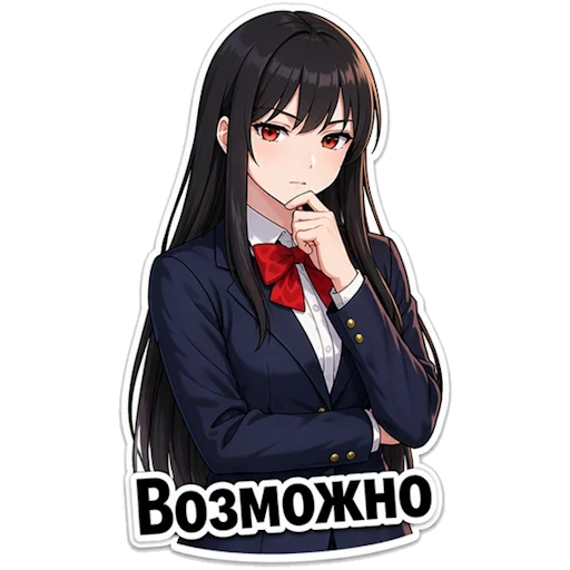 🤔 Стикер «Школьная Кими» для Telegram