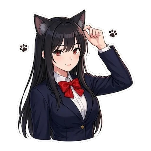 😼 Стикер «Школьная Кими» для Telegram