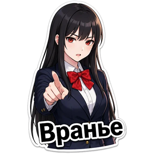 👆 Стикер «Школьная Кими» для Telegram