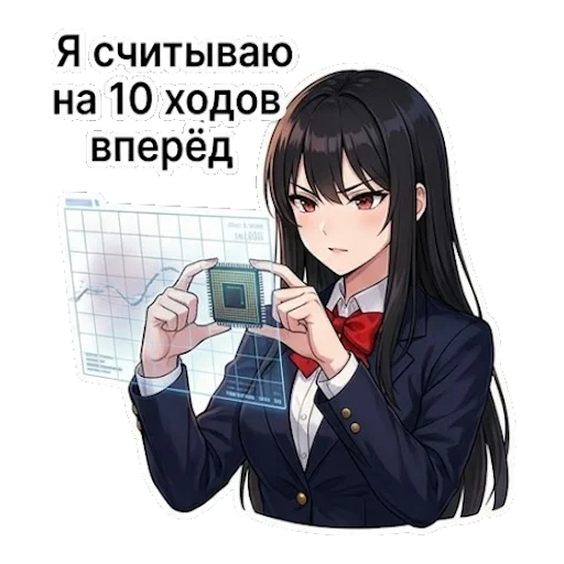 🧐 Стикер «Школьная Кими» для Telegram