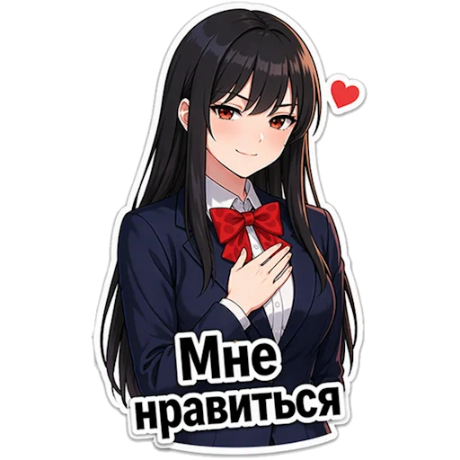 🥰 Стикер «Школьная Кими» для Telegram