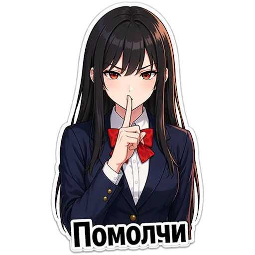 🤫 Стикер «Школьная Кими» для Telegram