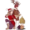 Стикер 31 Xmas Anime