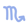 ♏ Эмодзи «Синие буквы, иконки, астрология, знаки зодиака» для Telegram