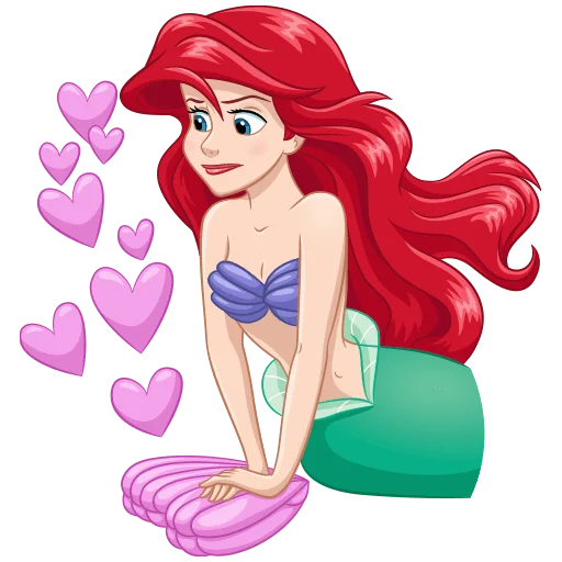 ❤️ Стикер «Ариэль Без Текста» для Telegram